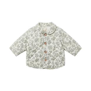 Quincy Mae官方正品童装秋冬新品可爱印花棉服外套保暖外穿上衣女