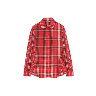【VIP私享优惠】BURBERRY女装 修身版型格纹棉质衬衫 81187151