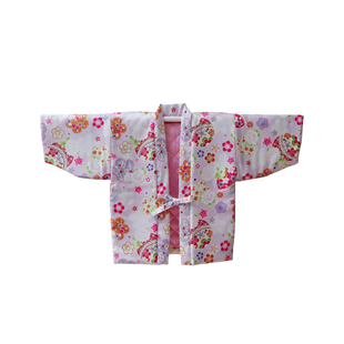 外贸日系女儿童振袖和风羽织半缠半天和服冬装夹棉衣棉袄外套浴衣