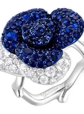 【蓝色妖姬】气质蓝玫瑰戒指