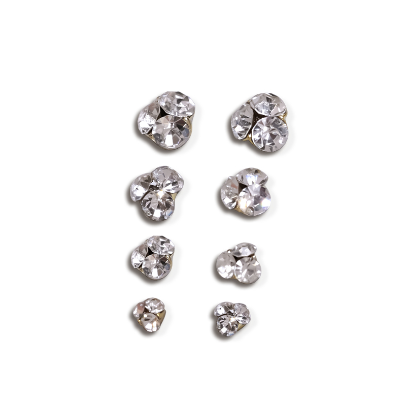 gaoy戈雅网红爆款美甲钻混装饰品超闪透明尖底小号堆钻成品材料包