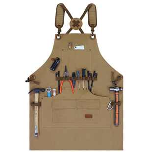 帆布耐磨工具围裙定制logo印字户外园艺师工作服高端大气男士专用