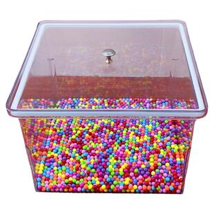 亚克力超市散装糖果干果透明带钢化玻璃盖密封盒陈列展示防潮加厚