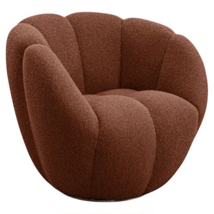 罗奇堡ASTREA扶手椅法式奶油风设计师休闲旋转拥抱单人沙发椅