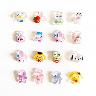 手机壳diy材料包手工制咕卡配件马卡龙色彩珠珍珠奶油胶糖粒作发饰品树脂配件滴胶贴片水晶咕卡盘3D立体颗粒