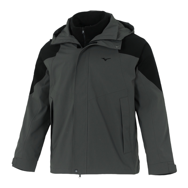 Mizuno美津浓抓绒三合一夹克男装女装冬季新款保暖防风外套运动服