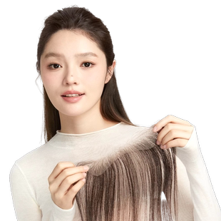 瑞贝卡假发片女前额发际线补发贴修颜刘海假发全真人发胎毛假刘海