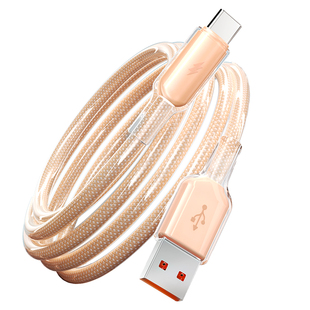 【100W超级快充】6A冰透数据线塔菲克适用华为mate70荣耀vivo小米oppo安卓手机车载多功能通用TypeC闪充编织