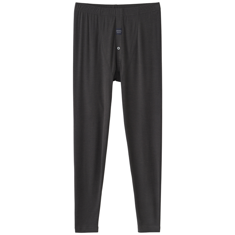 兄华男士薄款磨毛秋裤莫代尔暖姜发热加绒高腰衬裤弹力保暖线裤35