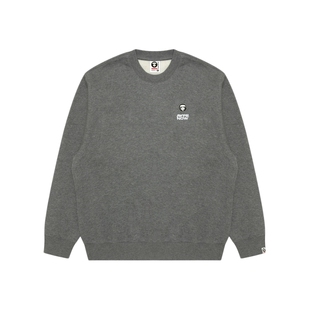 Aape旗舰店男装秋冬小标徽章简约休闲薄绒圆领卫衣C349XAP