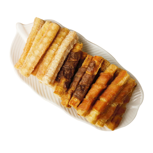 大栗家宠物狗狗零食鸡鸭肉绕冻干三文鱼骨头磨牙美毛鱼油补钙营养