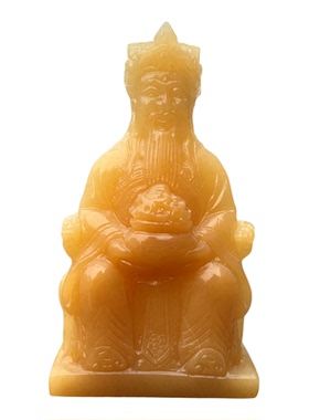 天然黄玉财神爷招财摆件客厅