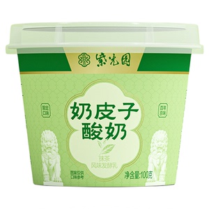 紫光园抹茶味奶皮子酸奶100g