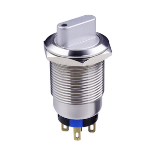 小型选择旋钮开关带灯2档3档M19M22单双向单双刀双掷3 5脚8脚手动