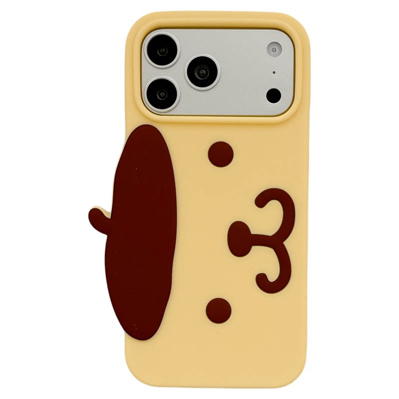 MoreRex奶黄可爱立体卡通布丁狗适用苹果18手机壳iphone17promax新款18pro创意15全包防摔保护套14女款16超火
