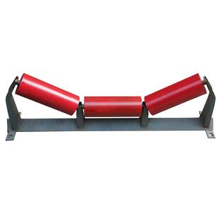 加厚矿用输送带托辊滚筒无动力托辊三一中联托辊橡胶缓冲托辊直销