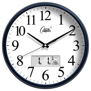 康巴丝静音挂钟时尚卧室客厅办公现代时钟表简约创意挂墙石英钟表