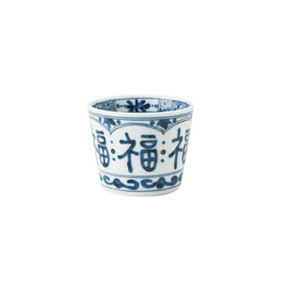 蓝凛堂釉下彩白瓷蓝绘家用茶杯