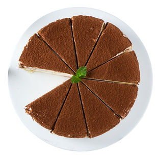 约翰丹尼提拉米苏乳酪慕斯蛋糕冷冻甜品十切三角形咖啡厅圆形盒装