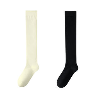 羊毛小腿袜子女款冬季加绒加厚美利奴保暖配小皮鞋不掉长筒棉袜