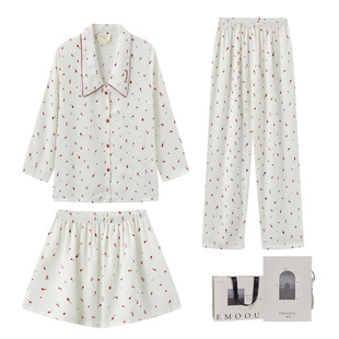 EMOOULI/一暮里定制刺绣女士睡衣七夕礼物送闺蜜生日礼物家居服