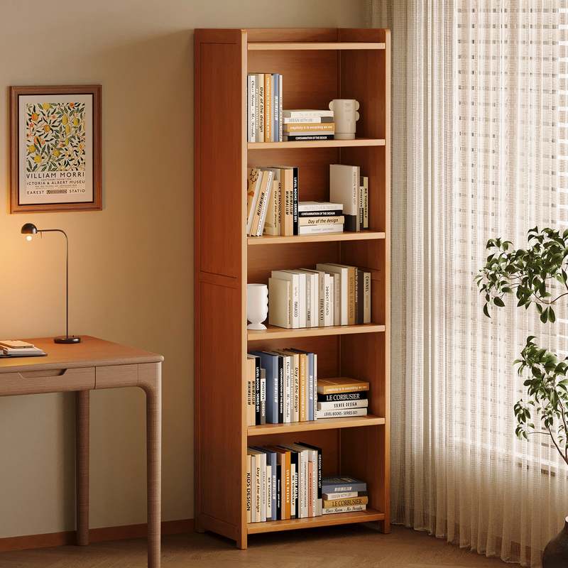 书架落地置物架一体靠墙窄家用客厅展示架收纳书柜柜子简易储物柜