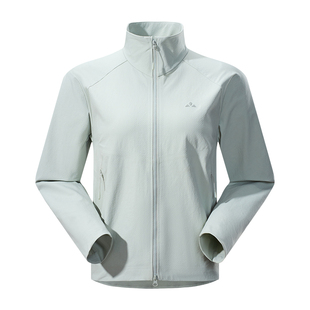 VAUDE巍德户外立领防风软壳衣新款运动骑行拒水女士夹克外套