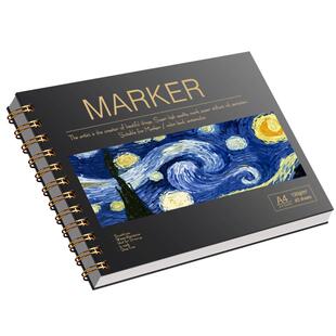 加厚马克本专用绘画本动漫马克纸手绘画画本子加厚学生用画纸a4图画8k空白a3漫画手抄报的8开美术生专业用纸