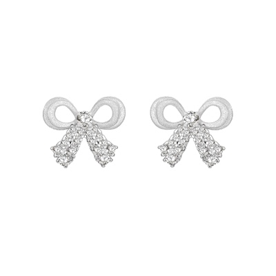 TOGGLER童话镂空蝴蝶结镶钻耳钉