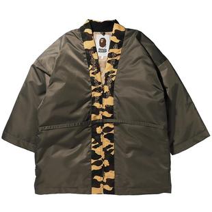 BAPE男装秋冬字母刺绣迷彩拼接日式羽绒服14105XH