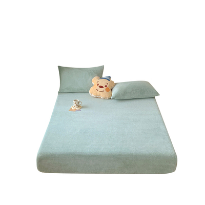 【A级母婴可用】牛奶绒床笠单件