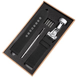 帆布防水尼龙手表带男款蝴蝶扣配件适用华为watch GT2 3 4 Pro荣耀非凡大师 卡西欧登山手表西铁城精工天梭22