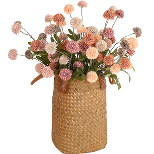 秋色蒲公英仿真花束绣球花假花绢花餐桌客厅室内花艺摆件家居装饰