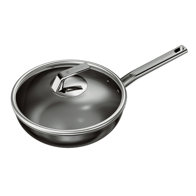 德国三头鹰无涂层钛锅多功能炒锅