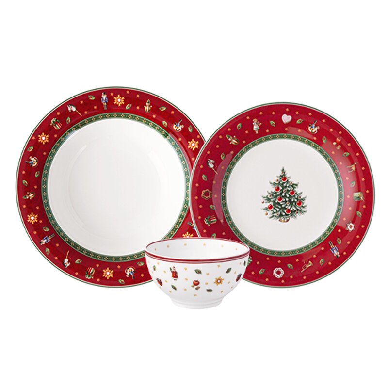 【圣诞礼物】villeroyboch德国唯宝进口圣诞特选高级餐具碗盘套装