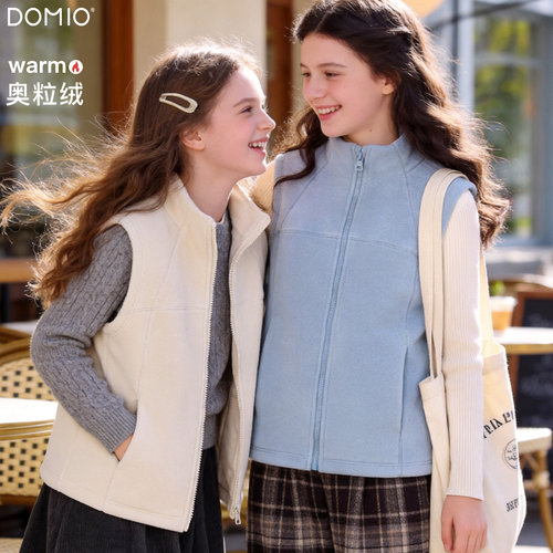 女童暖绒马甲秋冬新款保暖外穿