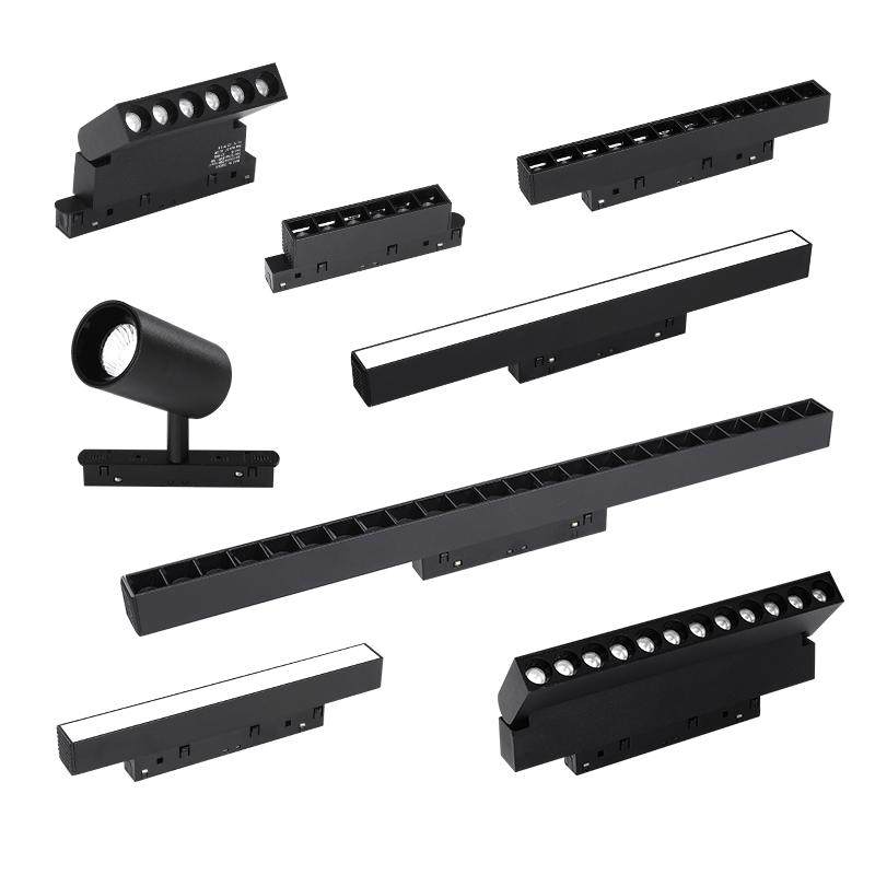 智能磁吸射灯嵌入式无极调光预埋款客厅无主灯长条导轨泛光轨道灯