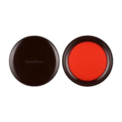 日本Shachihata旗牌朱肉印台印泥原装进口朱肉黑肉油性朱色速干指纹印台财务办公用品