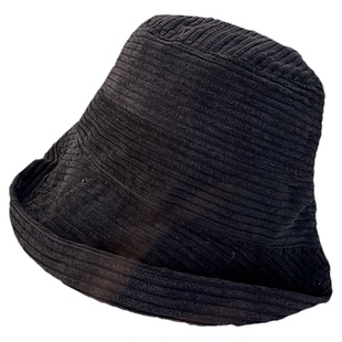 韩版灯心绒不规则渔夫帽子女秋冬季百搭显脸小气质保暖时髦盆帽潮