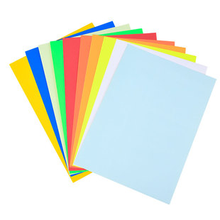 A4彩色铜版不干胶打印纸80g荧光书写纸标签 激光喷墨哑面打印贴纸