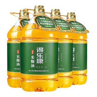 得乐康谷黄金米康油5升桶稻米油富含谷维素食用油新日期