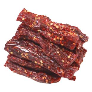 江西赣南特产赣县沙地德源腊牛肉巴/黄牛后腿有辣牛肉巴400克包邮