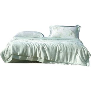 水星家纺60支兰精天丝桑蚕丝夏凉被A类抑菌空调被可水洗机洗夏被