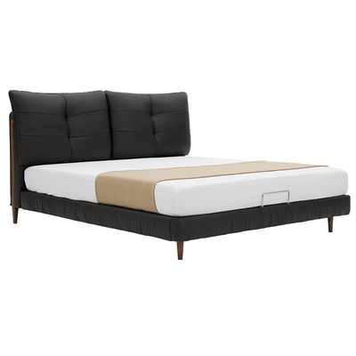 MD顾家家居复古中古风高端大气主卧床出木真皮床双人床婚床DS8603