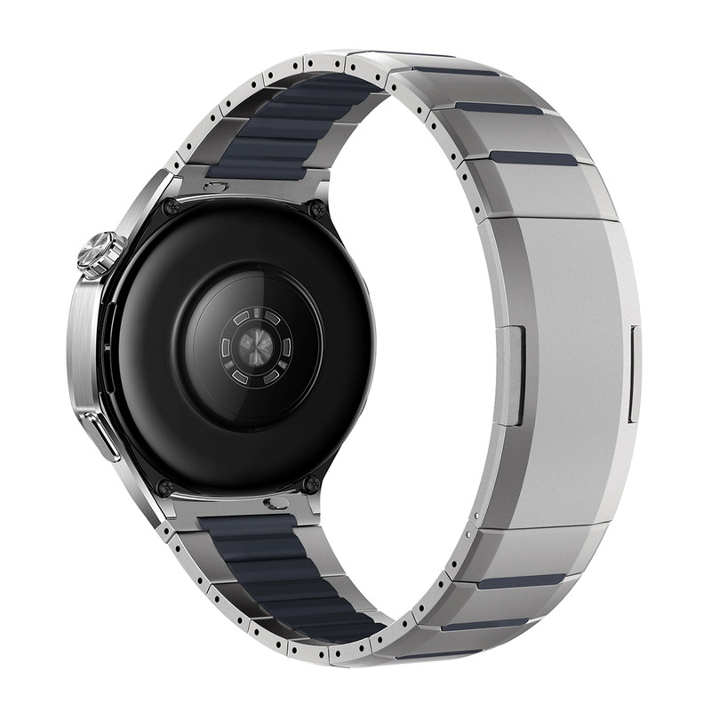 适用华为GT6pro双色精钢表带watch5/4/3小米S5商务22mm腕带gt5pro