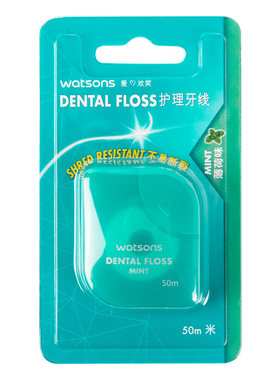 屈臣氏薄荷味护理牙线50米*2盒