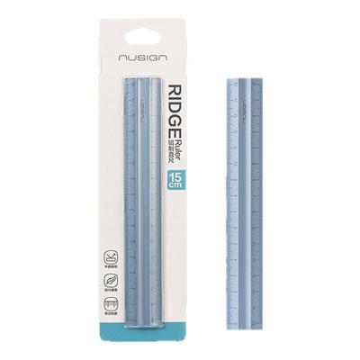 纽赛铝制直尺学生尺子双边刻度