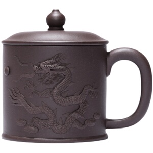 宜兴紫砂杯纯全手工办公泡茶堆龙