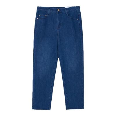 环保棉经典牛仔锥裤中腰