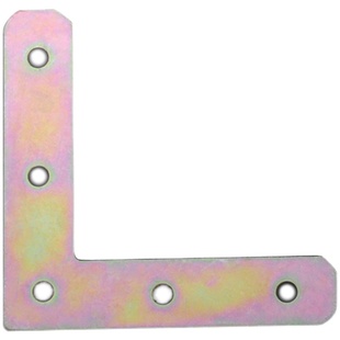 角码90度直角L型固定隔板桌椅电镀彩角铁橱柜衣柜家具铁片连接件